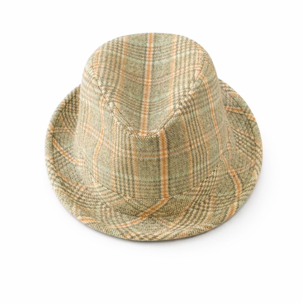 Alternative Apparel Plaid Tweed Trilby Fedora Hat Unisex Wool Blend Classic